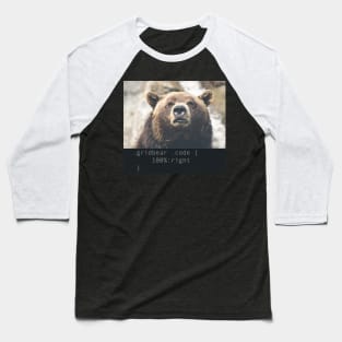 Grid Bear Codes Baseball T-Shirt